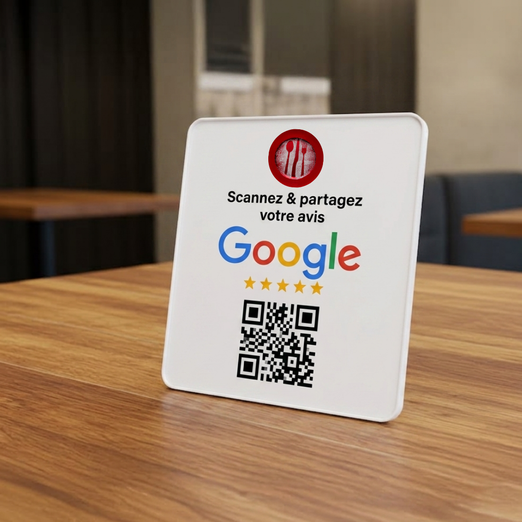 Plaque QR Google personnalisée