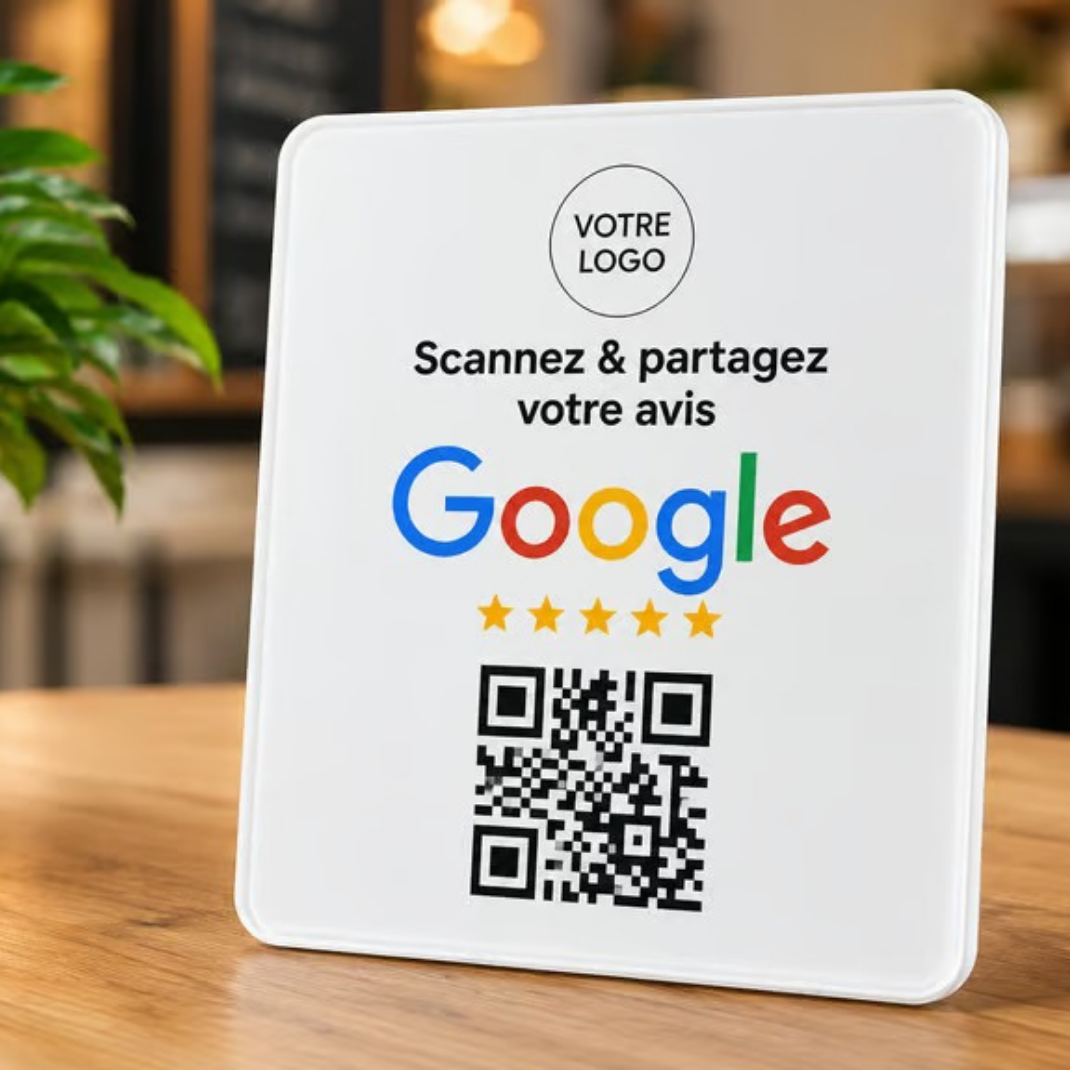 Plaque QR Google personnalisée